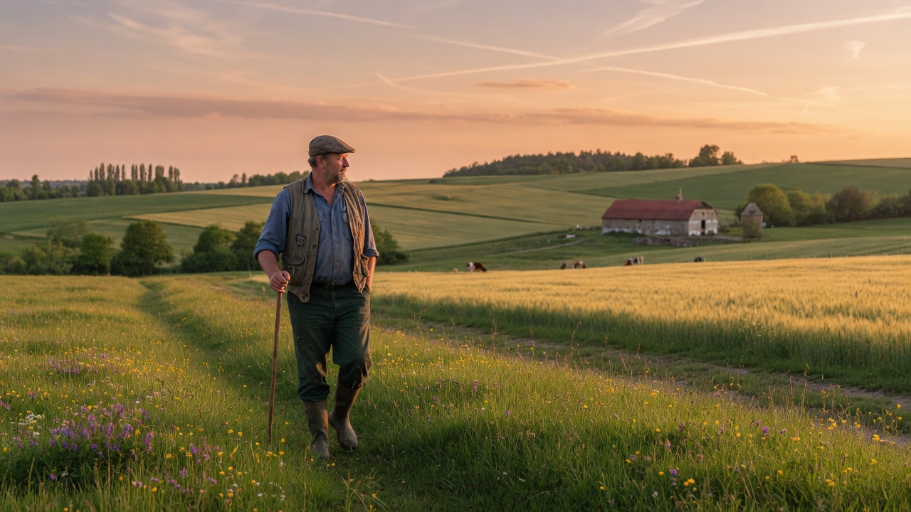 Bauer auf dem Feld